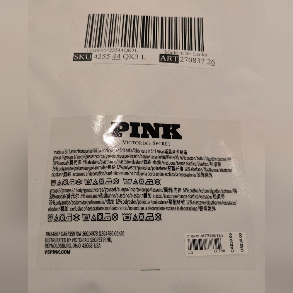 PINK Victoria's Secret Halloween Thong 5pack- Orange, Gray, Black - Picture 3 of 6
